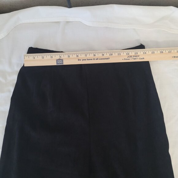Black Faux Suede Womens Pants Dress Barn Size 12 - Picture 6 of 14